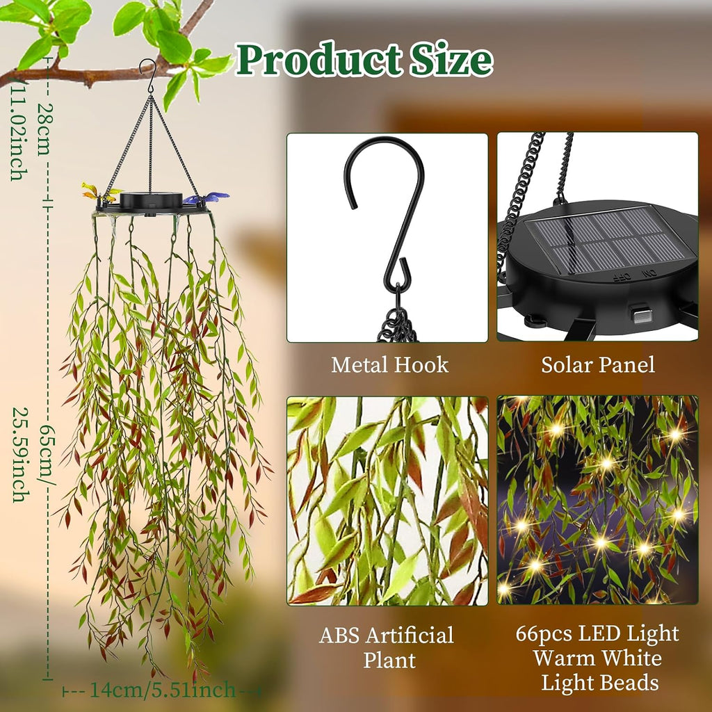 Solar Willow Lights - 66 LED Solar Garden Decorative Lights