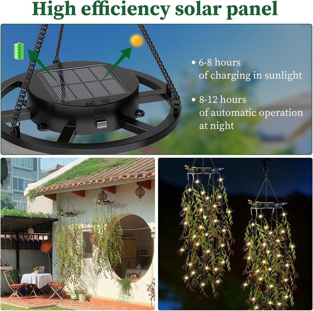 Solar Willow Lights - 66 LED Solar Garden Decorative Lights