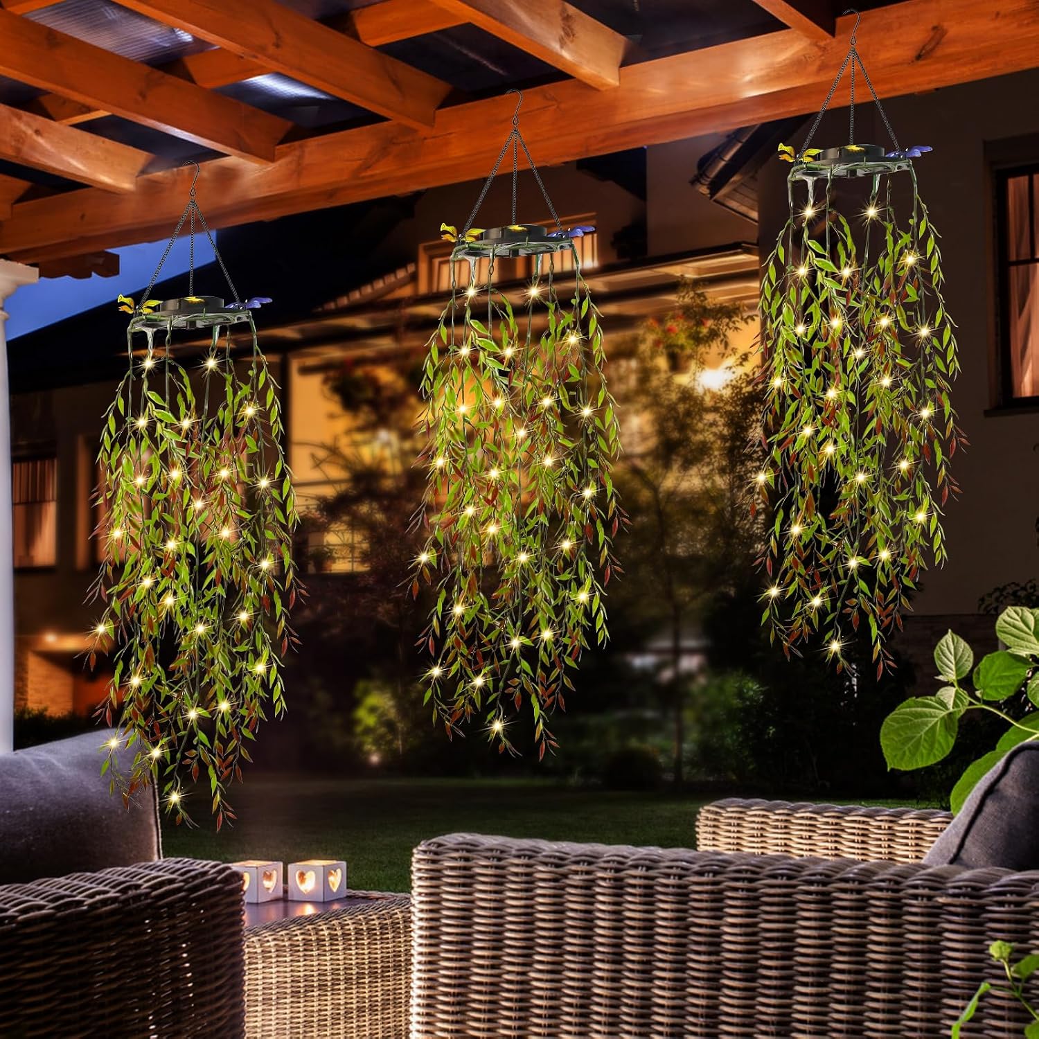 Solar Willow Lights - 66 LED Solar Garden Decorative Lights